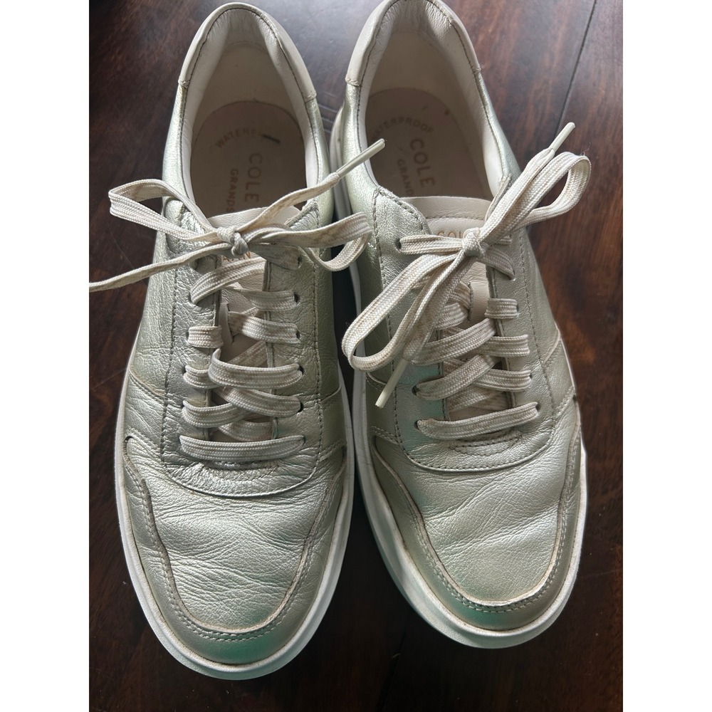 Cole Haan GrandPro Rally‎ Golf Shoes Metallic Champagne Gold Leather Waterproof